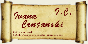 Ivana Crnjanski vizit kartica